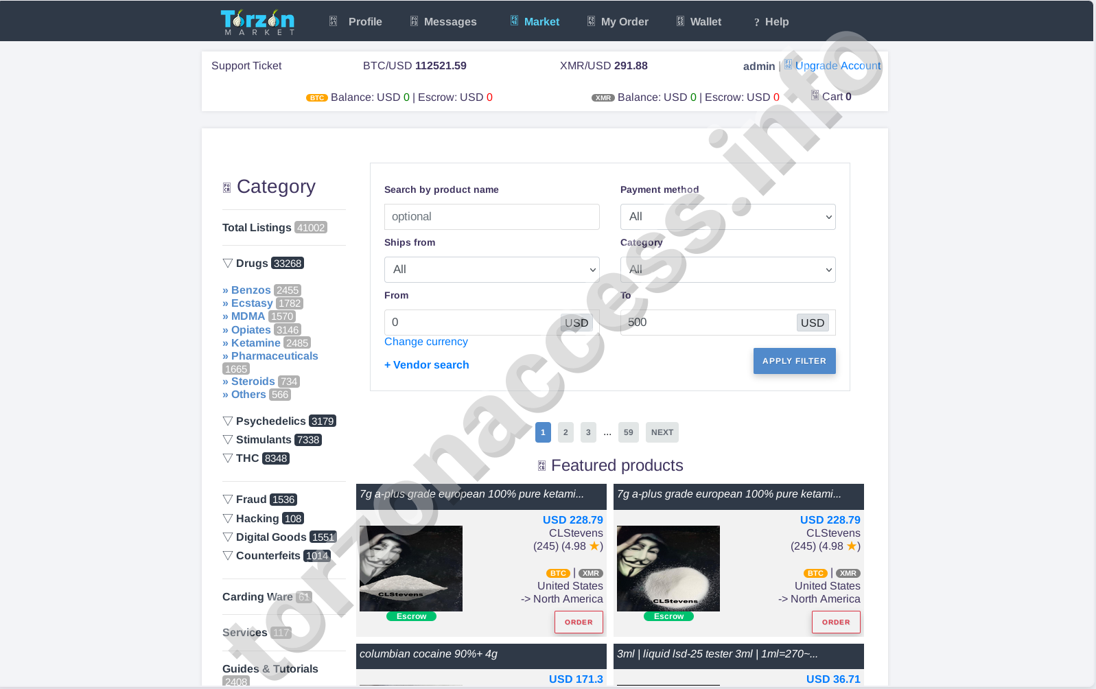Torzon Darknet Market Product Listings
